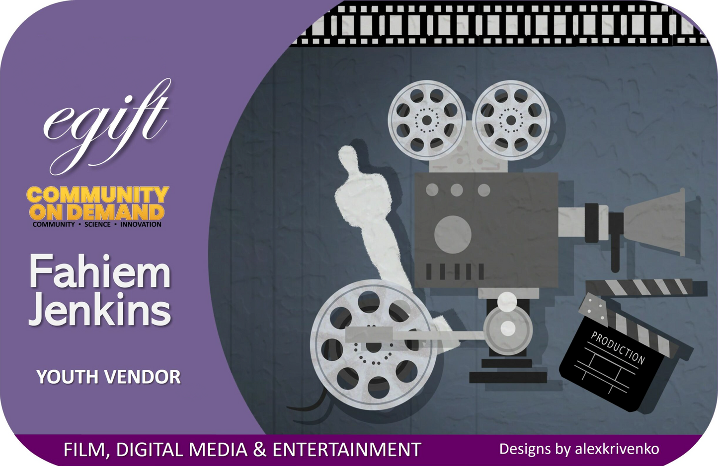 Fahiem A. Jenkins CEO, Antar Studios Film eGift Card