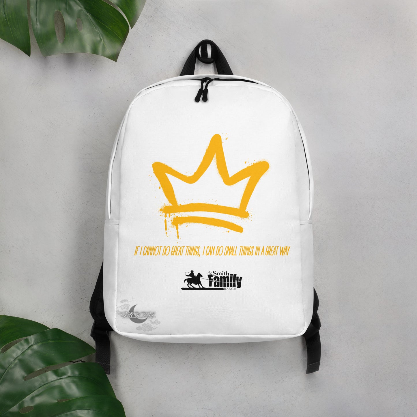 Backpack (White & Gold Crown)