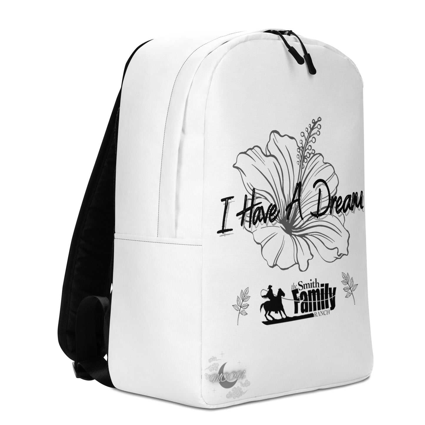 Backpack (White & Black Flower)