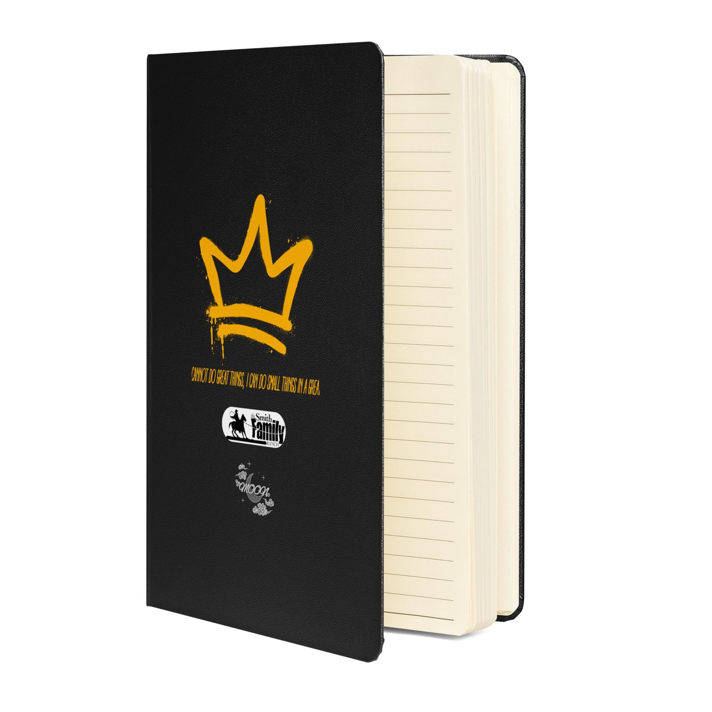 Hardcover bound notebook (Black & Gold Crown) (White & Gold Crown)