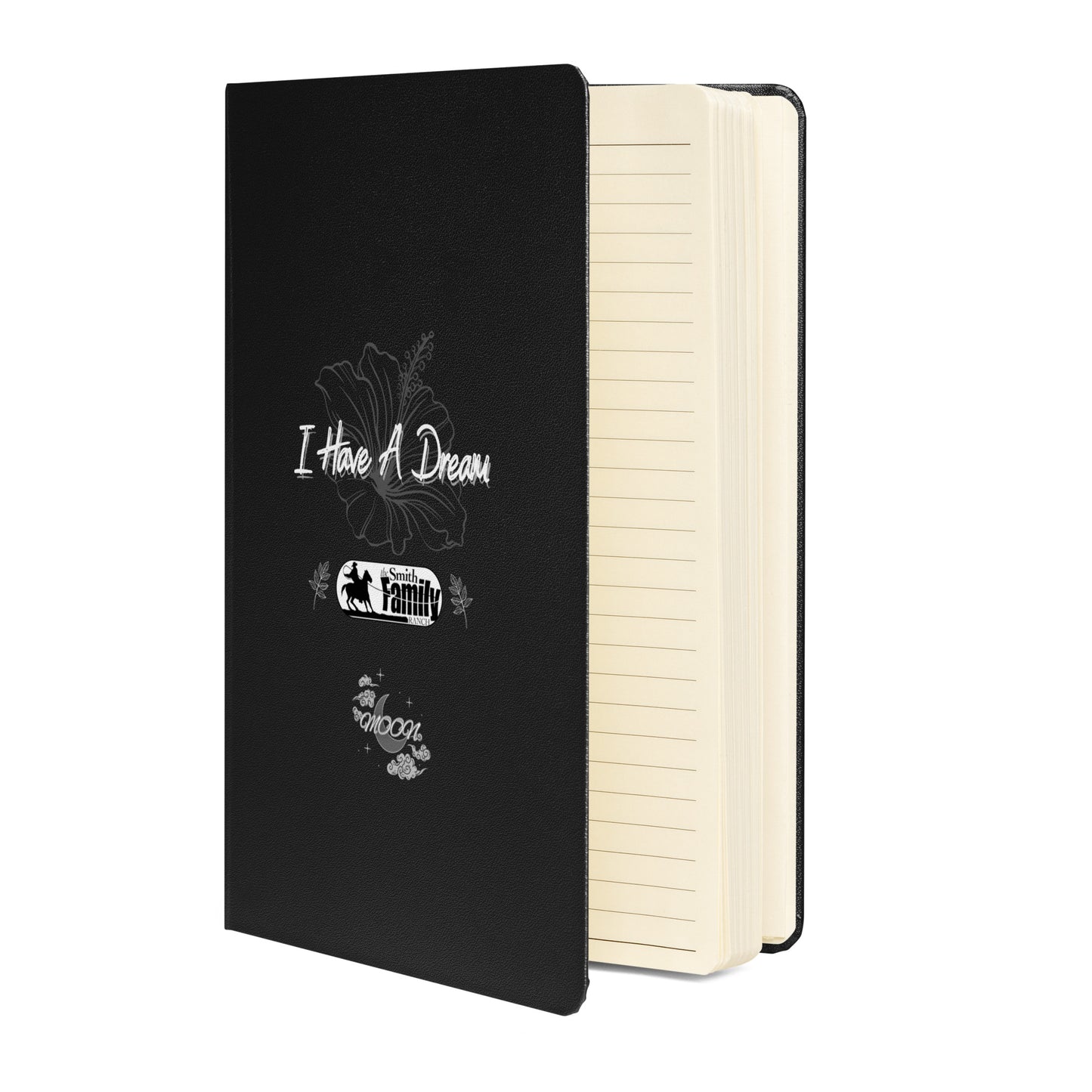 Hardcover bound notebook (Black & White Flower)