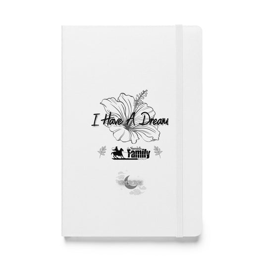 Hardcover bound notebook (White & Black Flower)