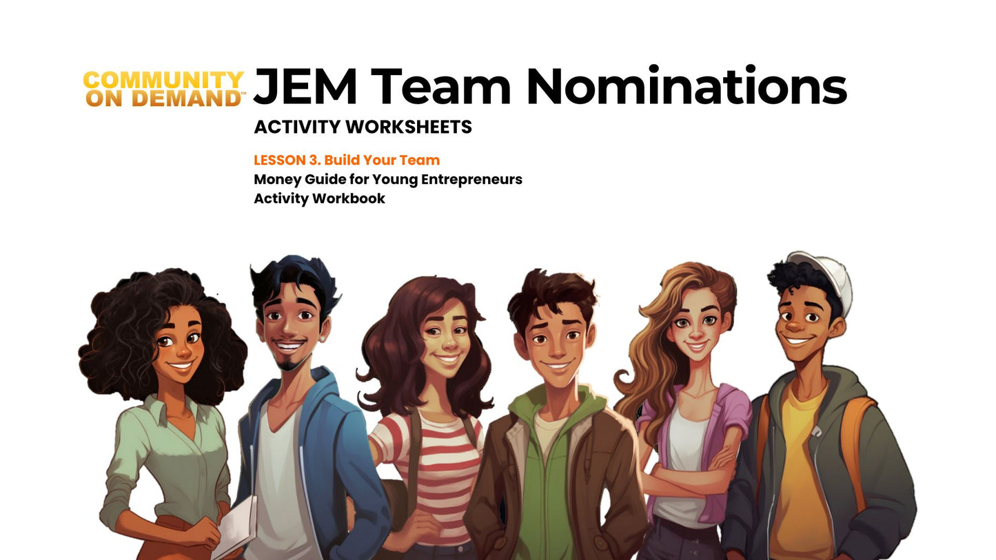 Challenge 3. JEM Team Nominations Activity Worksheets