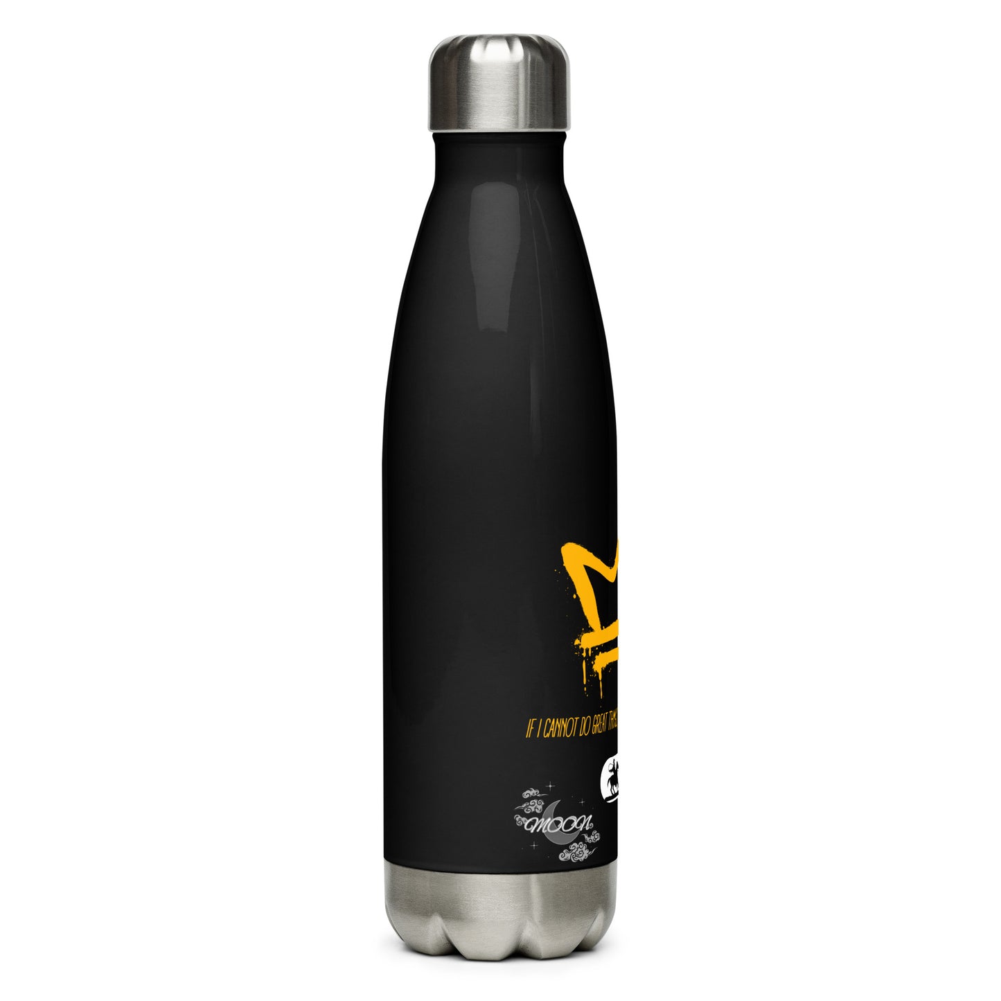 Stainless steel water bottle (Black & Gold Crown/White & Gold Crown)