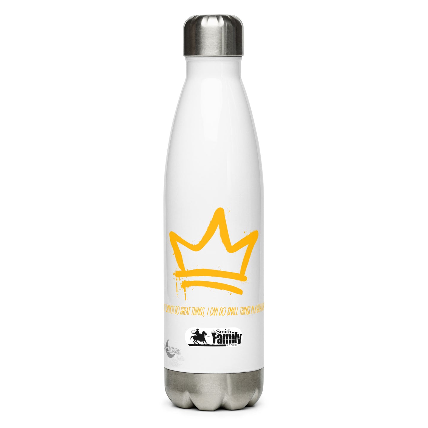 Stainless steel water bottle (Black & Gold Crown/White & Gold Crown)