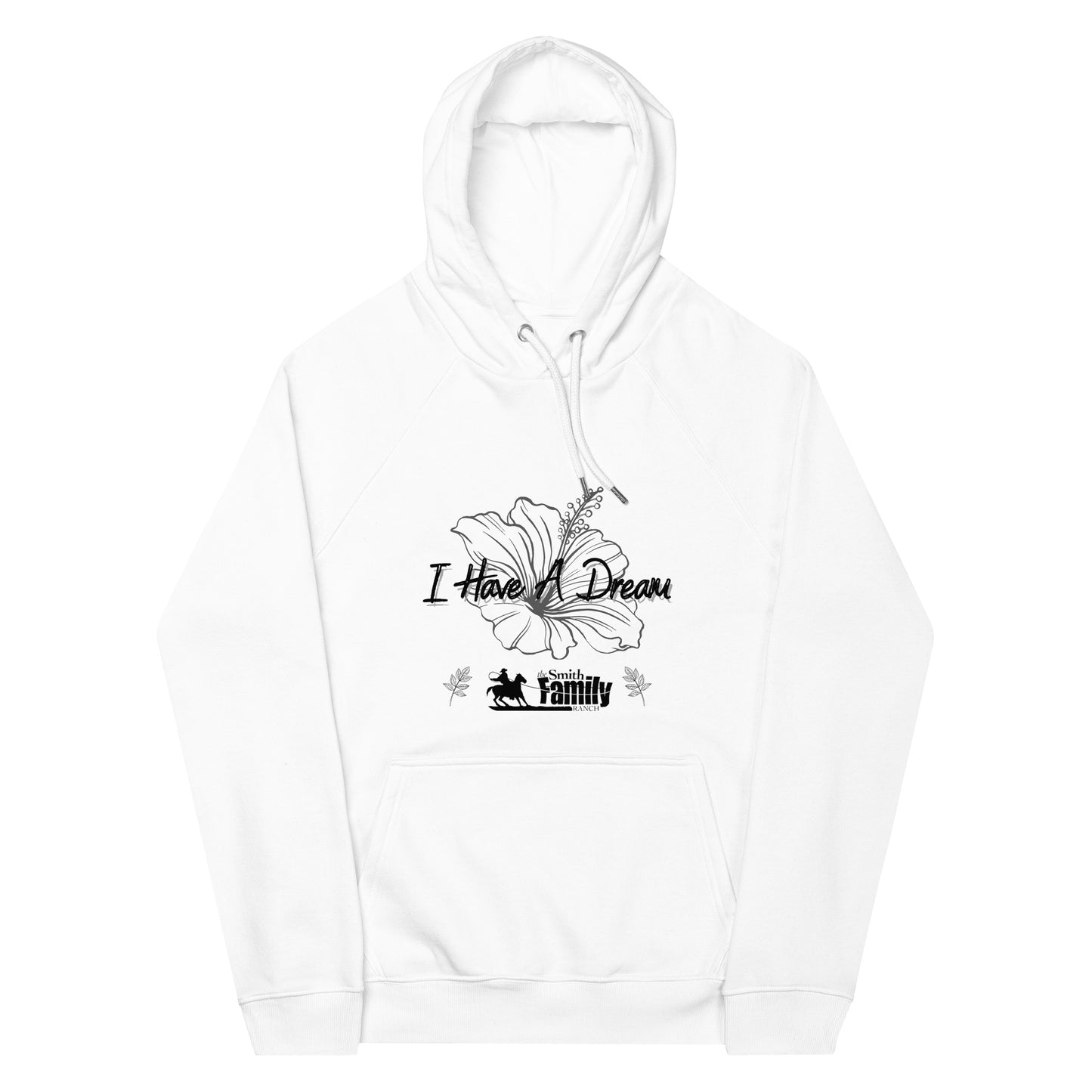 Hoodie (White & Black Flower)